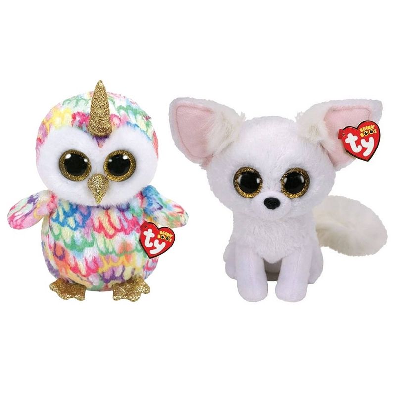 Foto van Ty - knuffel - beanie buddy - enchanted owl & phoenix fox