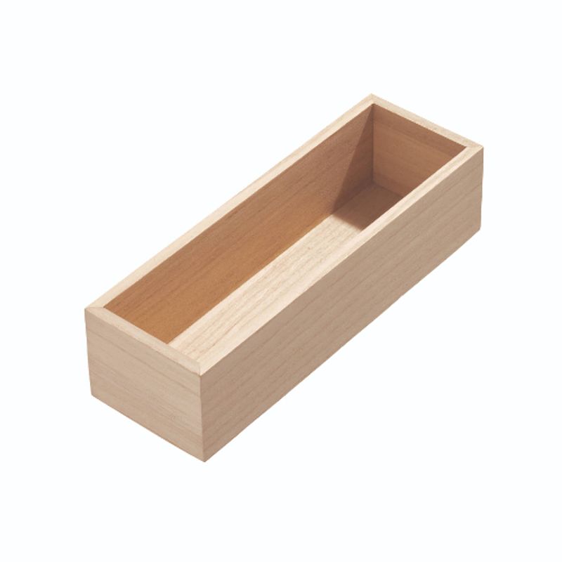 Foto van Idesign - lade organizer, 25.4 x 8.4 x 6.3 cm, paulownia hout - idesign eco wood