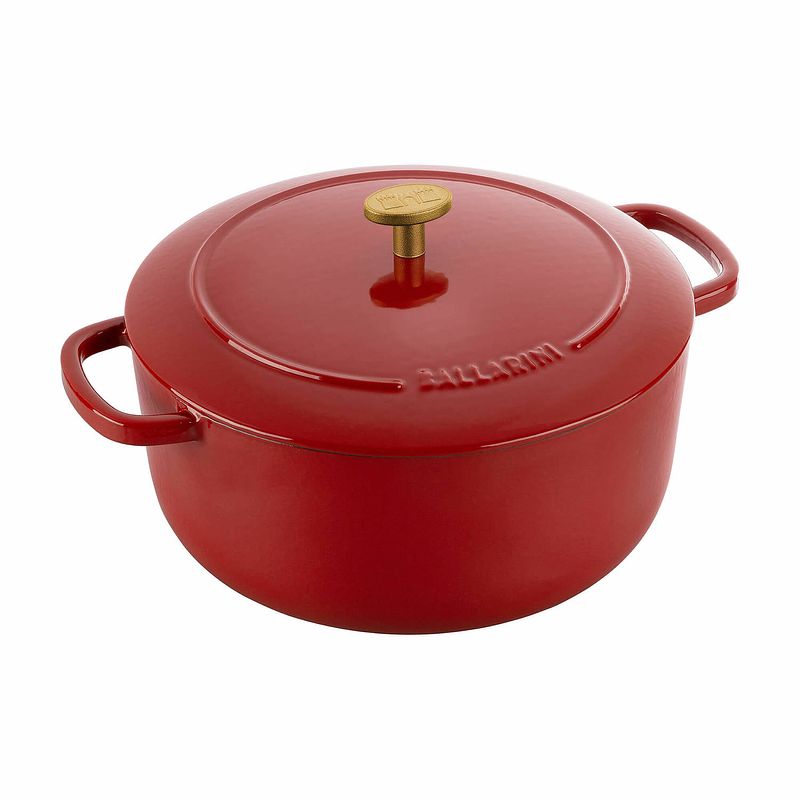 Foto van Ballarini bellamonte braadpan rond 24cm - 4l rood