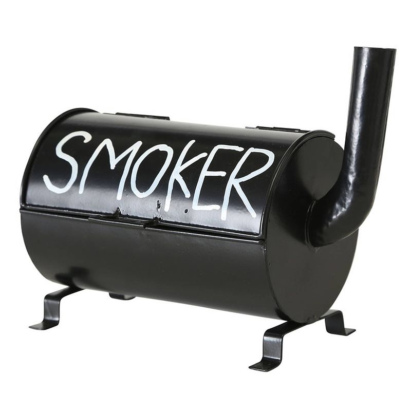 Foto van Zwarte terras asbak smoker 20 cm - asbakken