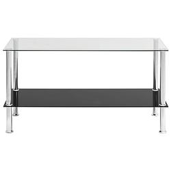 Foto van Infiori salontafel 110x43x60 cm gehard glas transparant