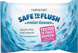 Foto van Natracare safe to flush vochtig toiletpapier