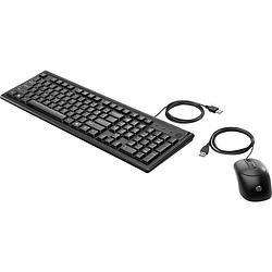 Foto van Hp 160 gr set met toetsenbord en muis kabelgebonden, usb numeriek toetsenbord qwerty, engels zwart