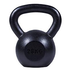 Foto van Gorilla sports - kettlebell - gietijzer zwart - 28 kg - extra stabiel