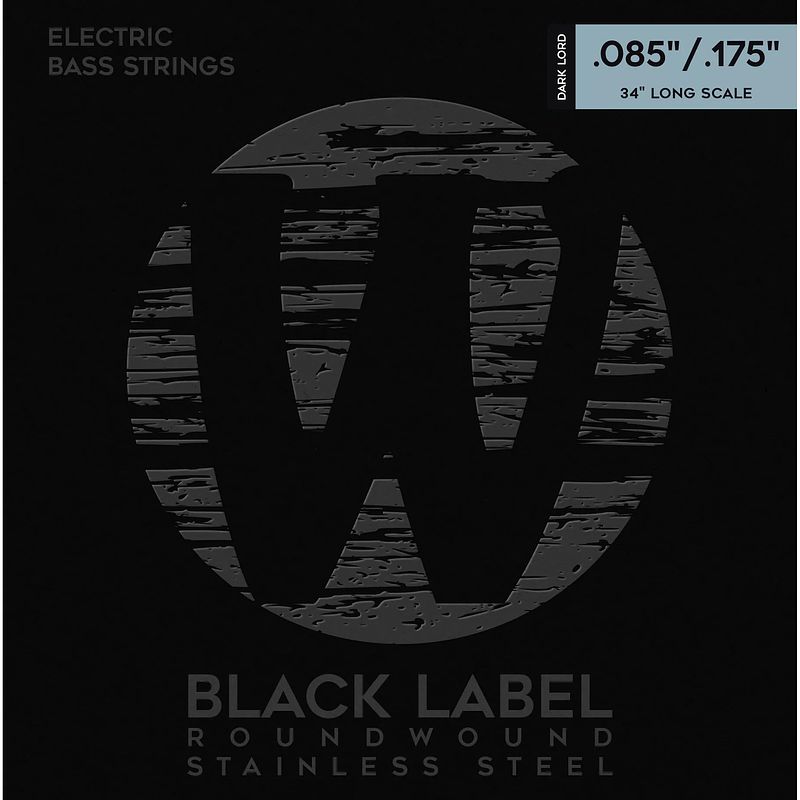 Foto van Warwick black label 40250 dl 4 stainless steel dark lord 85-175 snarenset voor elektrische basgitaar