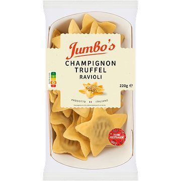 Foto van Jumbo'ss champignon truffel ravioli 220 g aanbieding bij jumbo | 25% korting