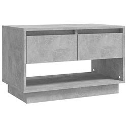 Foto van The living store televisiemeubel - tv-kast - betongrijs - 70 x 41 x 44 cm - 2 lades