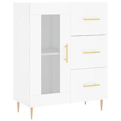 Foto van Vidaxl dressoir 69,5x34x90 cm bewerkt hout wit