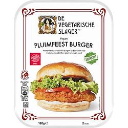 Foto van De vegetarische slager pluimfeestburger veganistisch 180g bij jumbo