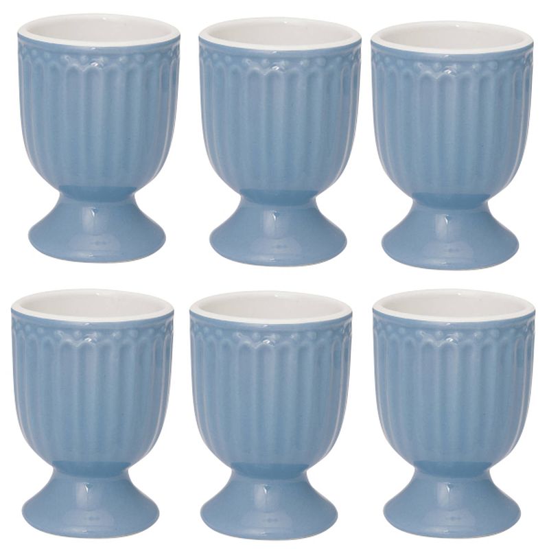 Foto van Greengate eierdoppen alice nordic sky blauw ø 5 cm - 6 stuks