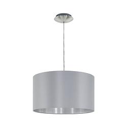 Foto van Eglo maserlo - hanglamp - 1 lichts - ø38cm - nikkel-mat - zilver