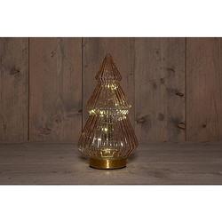 Foto van Anna'ss collection - b.o.t. tree glass 15x28,5 cm pink with golden base 10led