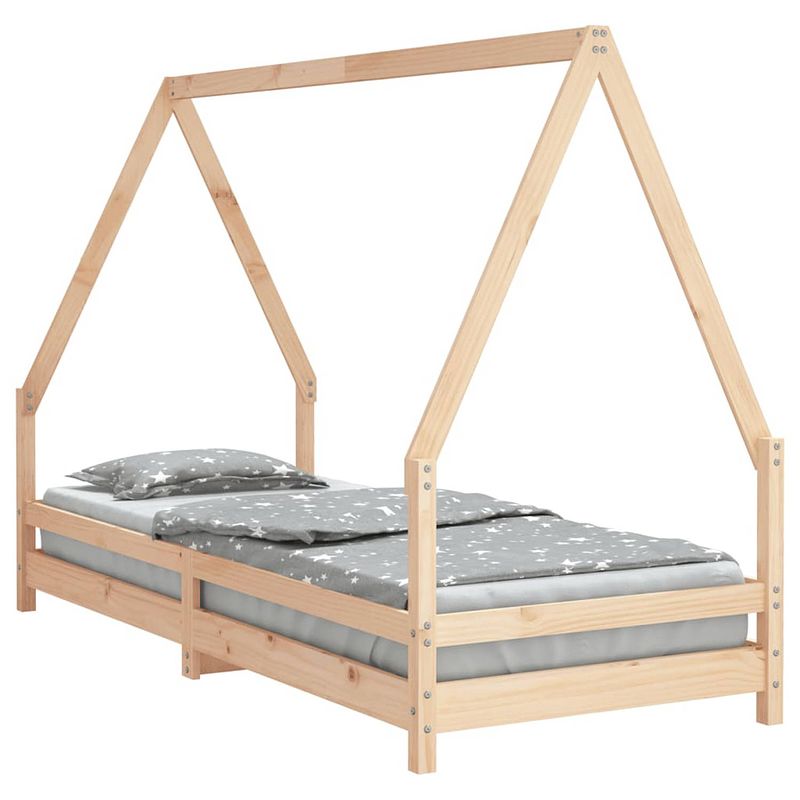 Foto van Vidaxl kinderbedframe 90x200 cm massief grenenhout