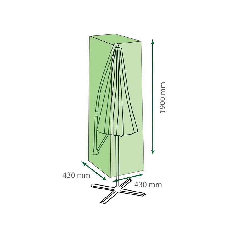 Foto van Aidapt parasol beschermhoes waterdicht - groen