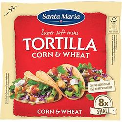 Foto van Santa maria tortilla wraps corn & wheat mini 8 stuks 200g bij jumbo