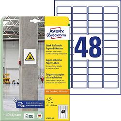 Foto van Avery-zweckform l7873-20 ( 45.7 x 21.2 mm, wit, 960 stuk(s), permanent, sterk hechtend