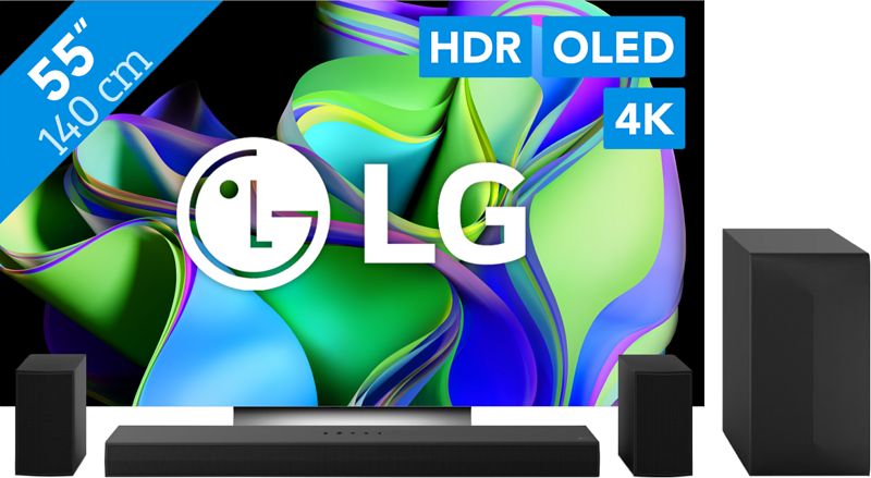 Foto van Lg oled55c34la (2023) + soundbar