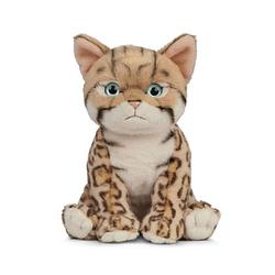 Foto van Pluche bengaalse kat/poes knuffel 16 cm - katten/poezen artikelen - huisdieren knuffels - speelgoed voor kinderen