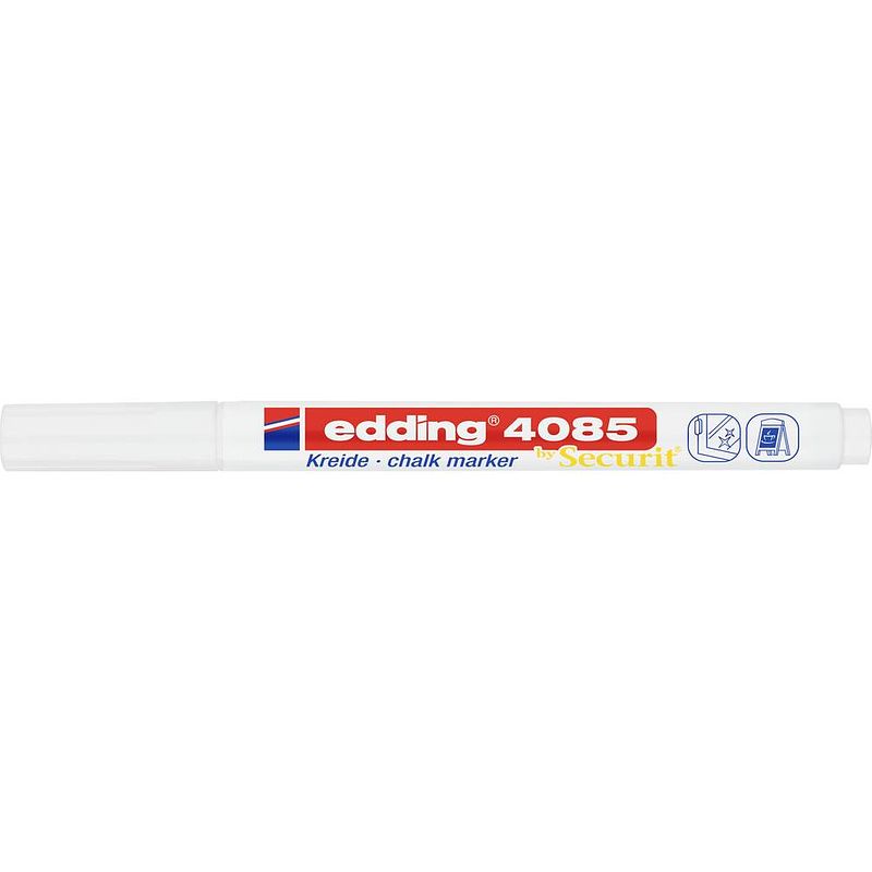 Foto van Edding e-4085 4-4085049 krijtmarker wit 1 mm, 2 mm 1 stuks/pack