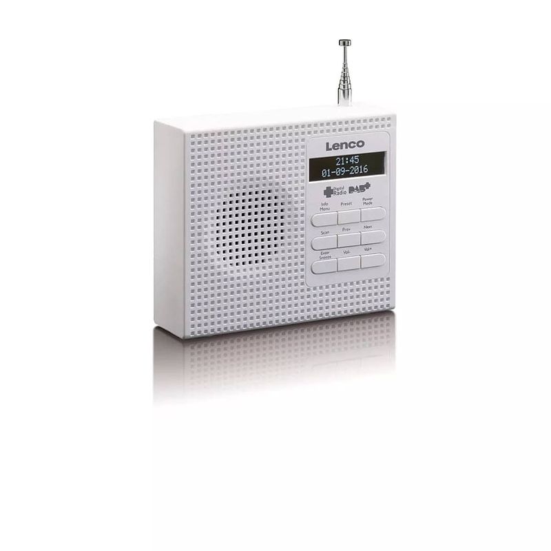 Foto van Lenco dab+ wekkerradio met fm pdr-020 wit