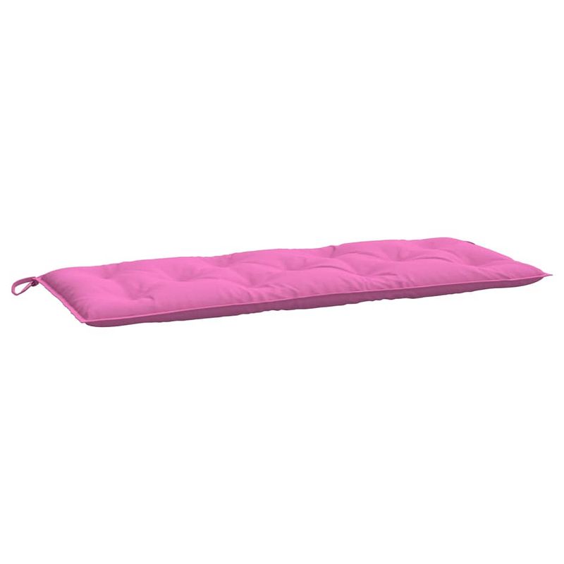 Foto van The living store tuinbankkussen - polyester - 120x50x7 cm - zachte vulling - brede toepassing - anti-slip - roze