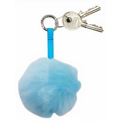 Foto van Verhaak sleutelhanger pompom junior 6 cm pluche lichtblauw