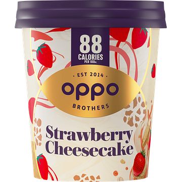 Foto van Oppo brothers strawberry cheesecake ice cream 475ml bij jumbo