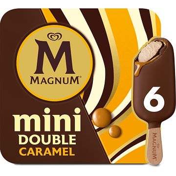 Foto van Magnum mini ijs double caramel 6 x 55ml bij jumbo