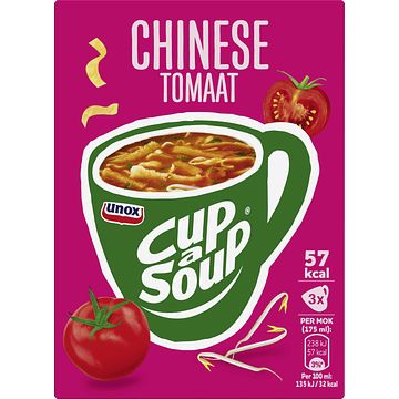 Foto van 2 zakken soep a 570 ml, pakken cupasoup a 3 stuks of single verpakkingen noodles of pasta | unox cupasoup chinese tomaat 3 x 175ml aanbieding bij jumbo