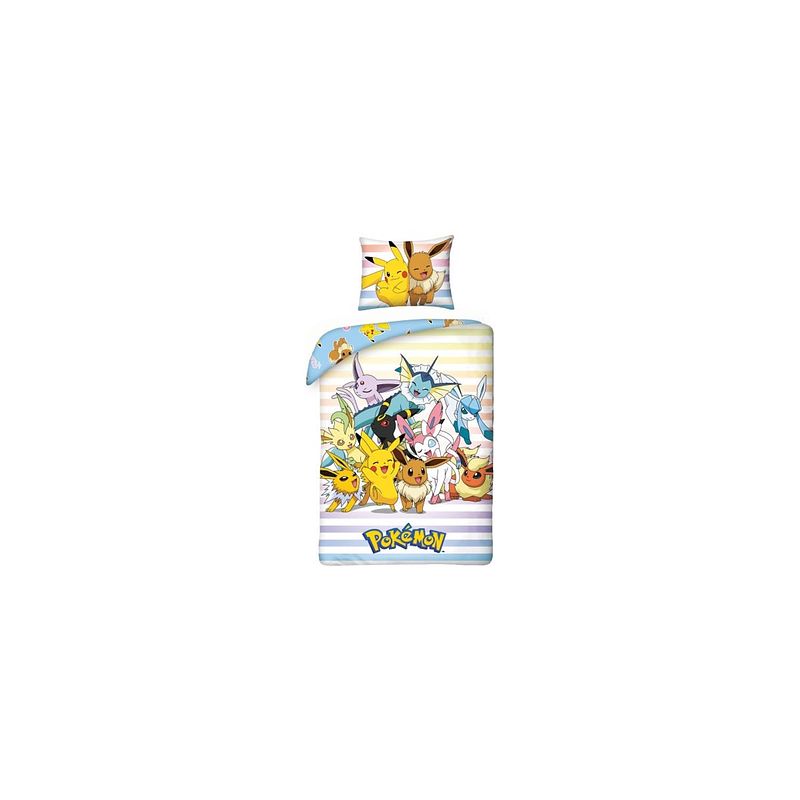Foto van Pokémon dekbedovertrek catch 'sem all - eenpersoons - 140 x 200 cm - katoen