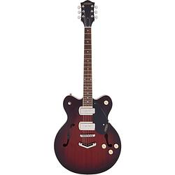 Foto van Gretsch g2622 p90 streamliner centerblock dc claret burst semi-akoestische gitaar