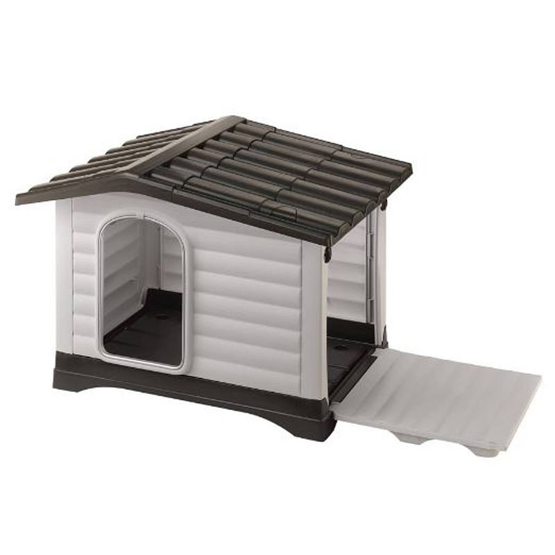 Foto van Ferplast hondenhok dogvilla 73 x 59 cm zwart/wit