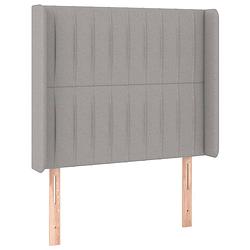 Foto van The living store hoofdbord classic - bedbouw - 93x16x118/128 cm - lichtgrijs