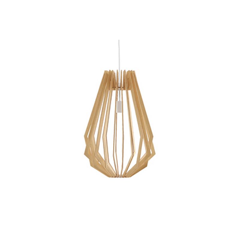 Foto van Spider verlichting hanglamp 42x42x120cm hout.