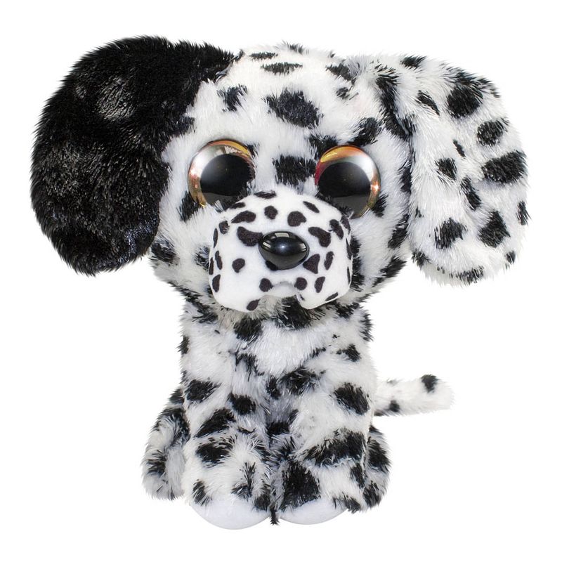 Foto van Lumo stars knuffel lumo dalmatian dog lucky zwart/wit 15 cm