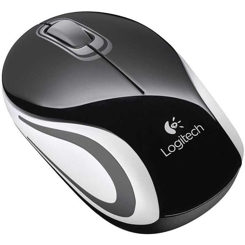 Foto van Logitech m187 wireless mini mouse muis zwart