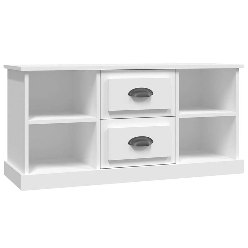 Foto van The living store tv-meubel - trendy - tv-meubels - 99.5 x 35.5 x 48 cm - wit hout