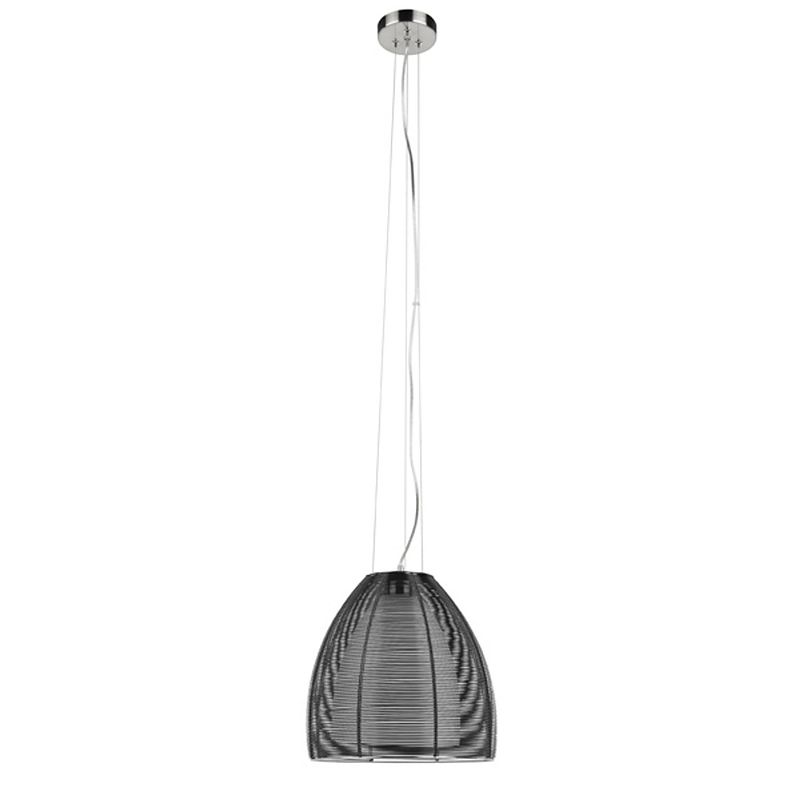 Foto van Light & design - hanglamp - industrieel - aluminium en glas - zwart - voor binnen - woonkamer - eetkamer - slaapkamer -