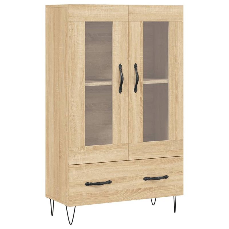 Foto van Vidaxl hoge kast 69,5x31x115 cm bewerkt hout sonoma eikenkleurig