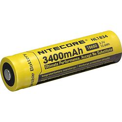 Foto van Nitecore nl1834 speciale oplaadbare batterij 18650 li-ion 3.7 v 3400 mah