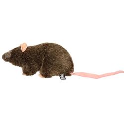 Foto van Pluche bruine rat staand knuffel 22 cm speelgoed - knuffel huisdieren