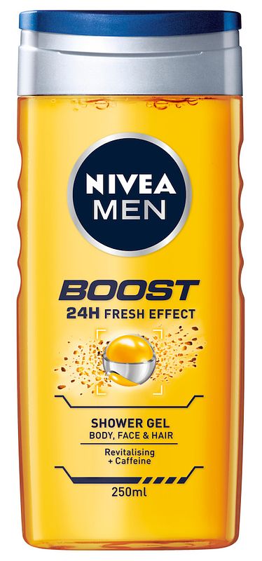 Foto van Nivea men boost 24h fresh effect shower gel 250ml bij jumbo