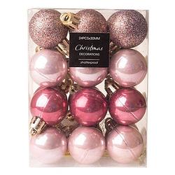 Foto van Kerstballen roze ?3 cm - mat & glimmend - 24 kerstballen