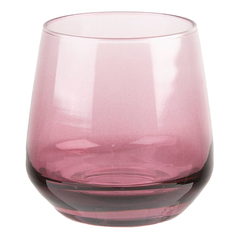 Foto van Clayre & eef waterglas 310 ml paars glas drinkbeker drinkglas paars drinkbeker drinkglas