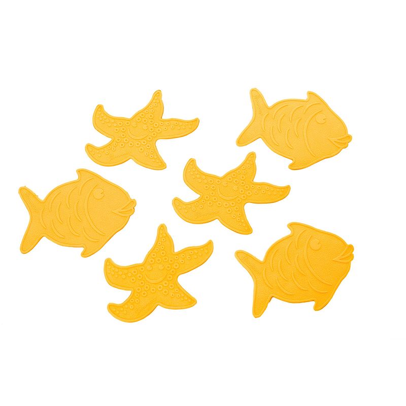 Foto van Dreambaby anti-slip badmat figuurtjes (6 stuks) - geel
