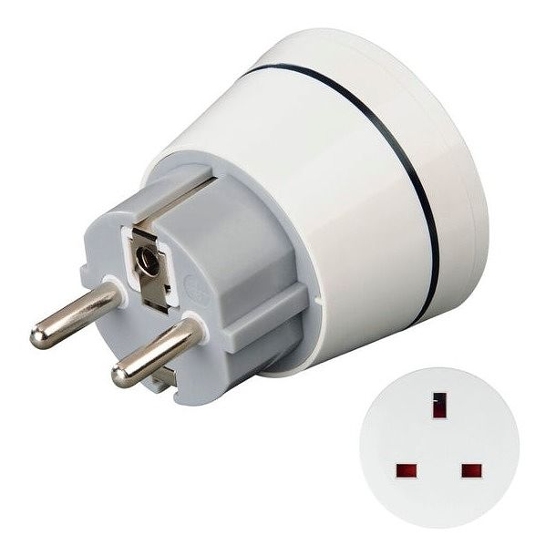 Foto van Hama reisadapter type g, 3-polig, voor apparaten uit engeland, commonwealth en v wifi adapter wit