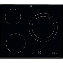 Foto van Electrolux ehf6231fok glaskeramische kookplaat - 3 zones - 5700w - l59 x d52cm - glascoating - zwart