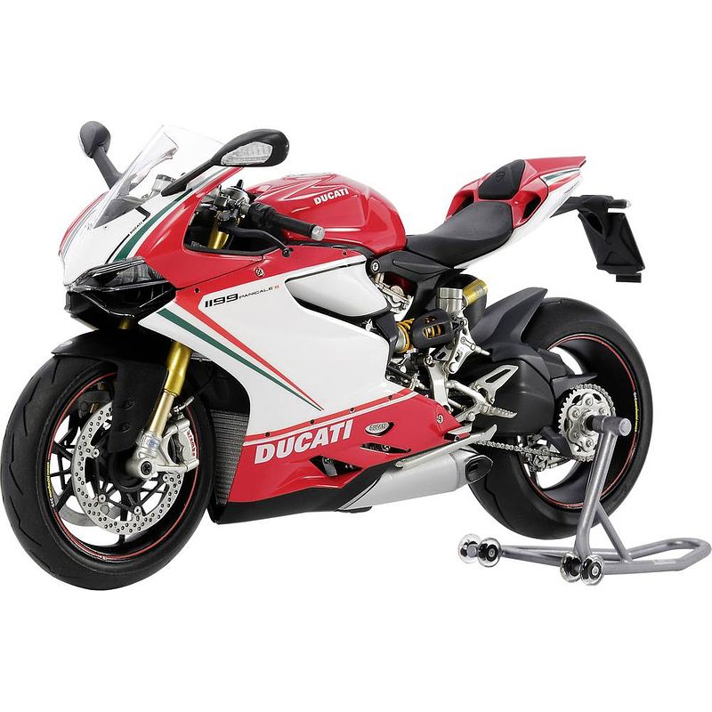 Foto van Tamiya 300114132 ducati 1199 panigale s tricolore motorfiets (bouwpakket) 1:12