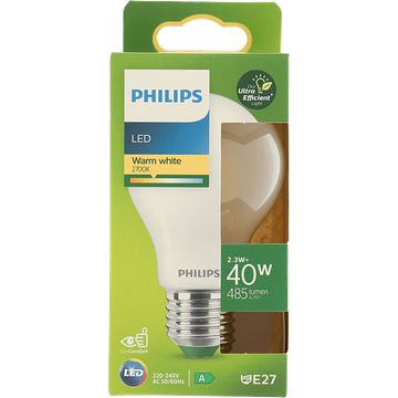 Foto van Philips ultra efficient led lamp mat 40 w e27 warmwit licht bij jumbo