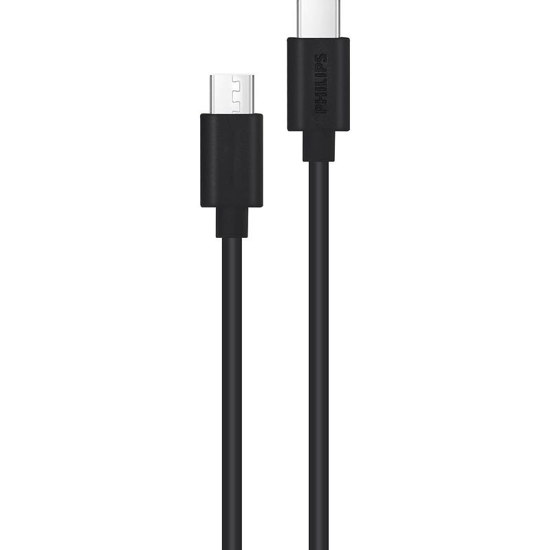 Foto van Philips usb kabel 3.0 - model dlc3106c/00 - usb-c - usb-c - lengte: 2 meter - pvc - zwart